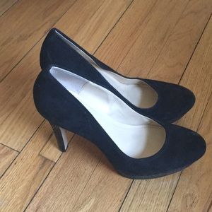 Black suede Calvin Klein Heels